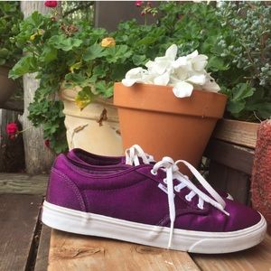 purple velvet vans